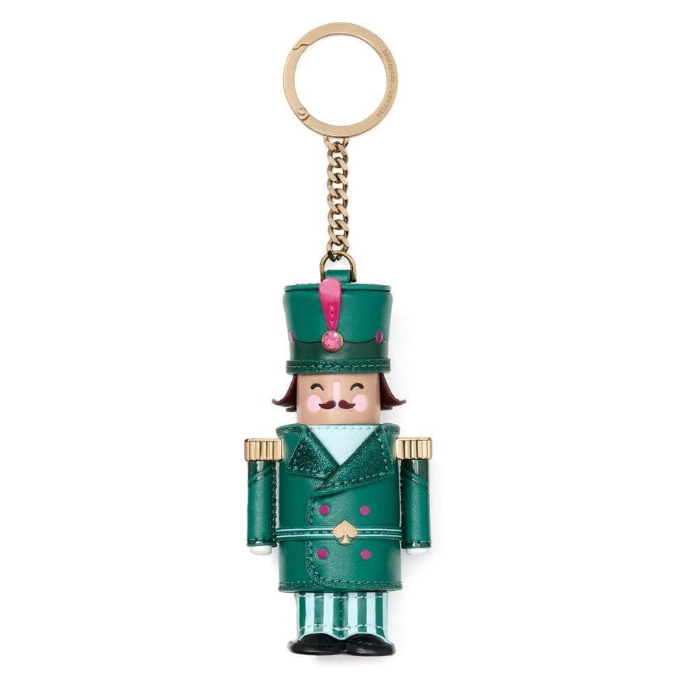 New Kate Spade Oh What 3D Nutcracker Key Chain Green Multi